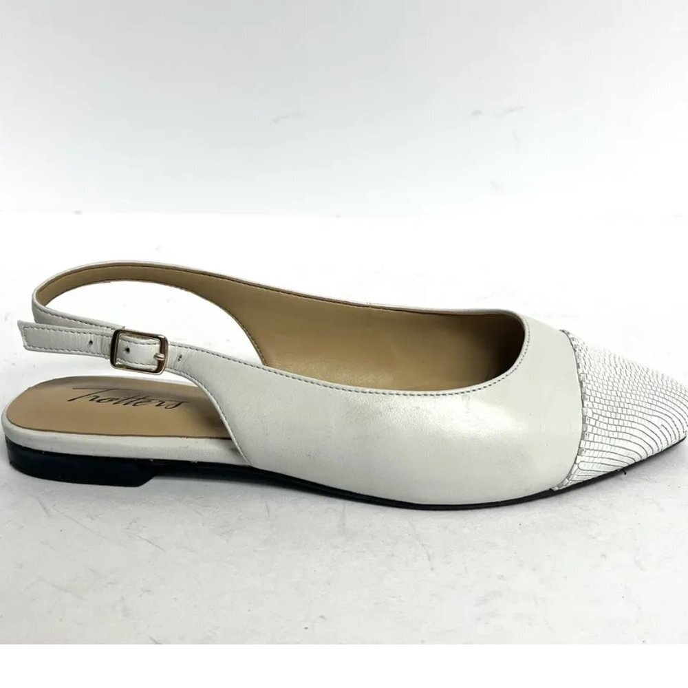Trotters Womens Halsey Flat White size 6.5W